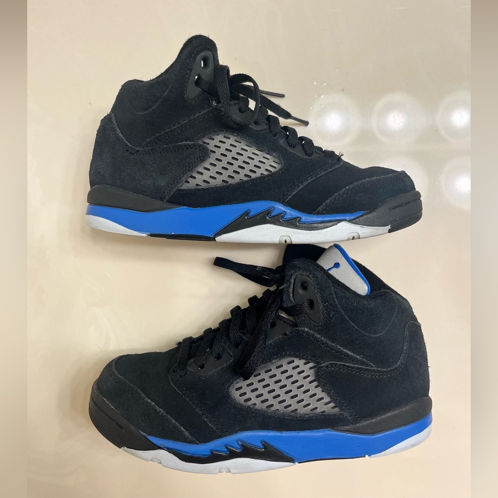 Nike Air Jordan 5 Retro (PS) Black Racer Blue 440889-004 size 1Y